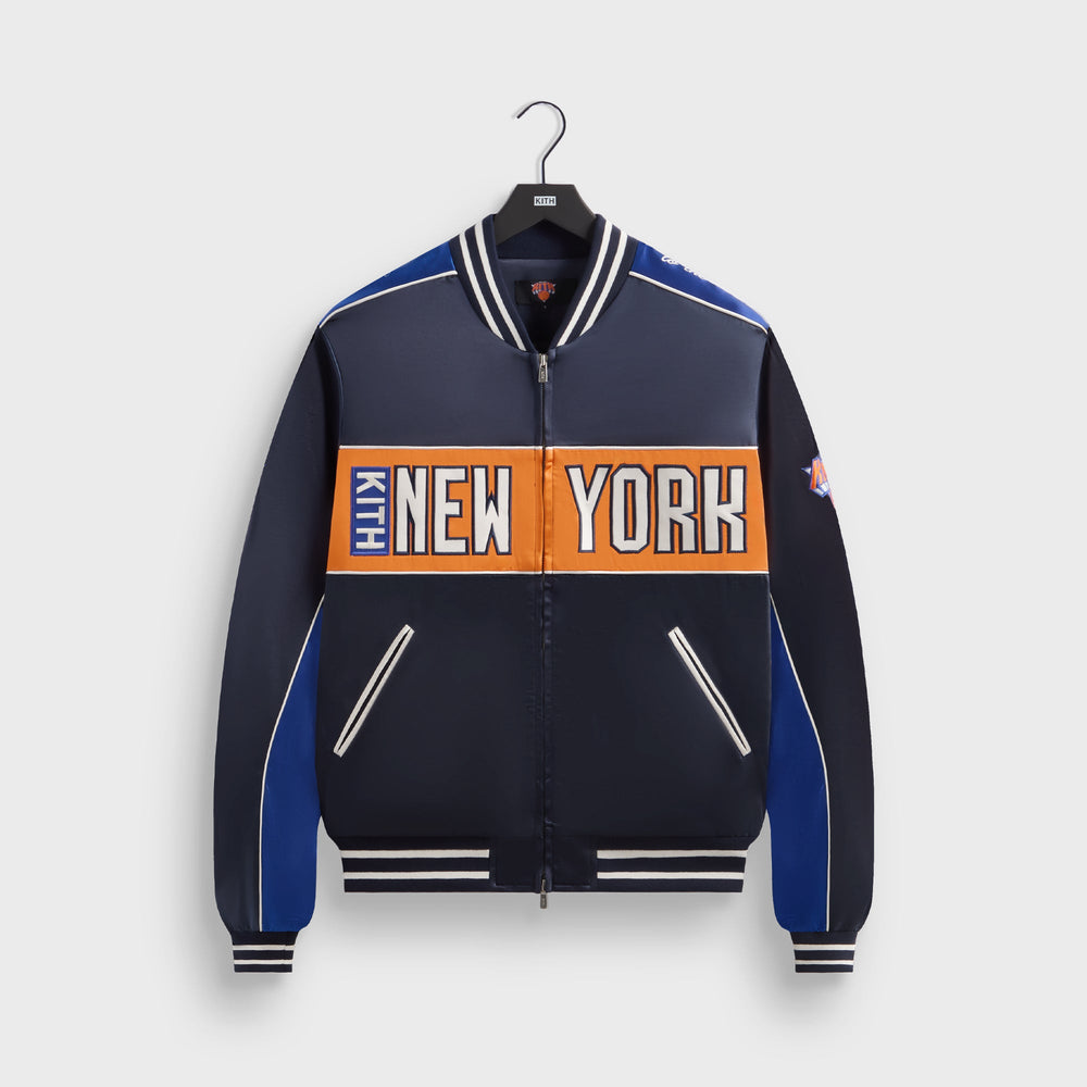 Kith for the New York Knicks Souvenir Jacket - Nocturnal | Kith Nocturnal