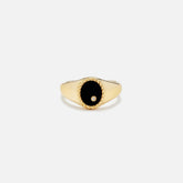 Yvonne Leon Baby Signet Ring With Diamond - Black | Kith Black