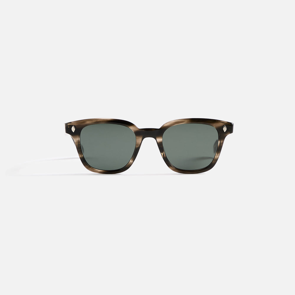 Garrett Leight Broadway Sunglass - Black Sleet Tortoise / Semi Flat Pu | Kith Black Sleet Tortoise / Semi Flat Pure Blue Smoke