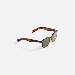 Garrett Leight Kinney II Sunglass - Spotted Brown Shell / Semi Flat Pu | Kith Spotted Brown Shell / Semi Flat Pure Green Polar