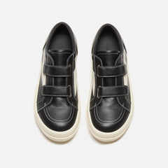 Rick Owens Kids Vintage Sneaker - Scarpe In Pelle Black / Milk / Milk | Kith Scarpe In Pelle Black / Milk / Milk