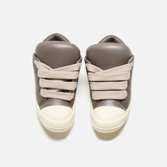 Rick Owens Scarpe in Pelle Jumbo Laced Padded Low Sneakers - Dark Dust | Kith Dark Dust / Milk