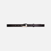 Black Suede Studio Bean Leather Belt - Black | Kith Black