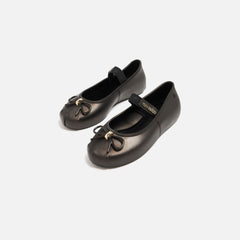 Melissa Mini Sophie Ballet Flat - Metallic Black | Kith Metallic Black