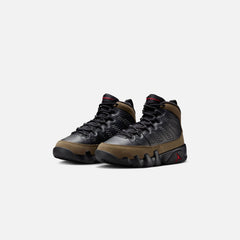 Jordan GS Air Jordan 9 Retro - Black / Light Olive / Varsity Red | Kith Black / Light Olive / Varsity Red