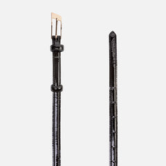 Black Suede Studio Slanted Belt - Black / Gold Hardware | Kith Black / Gold Hardware
