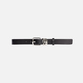 Black Suede Studio Boyfriend Belt - Black / Silver Hardware | Kith Black / Silver Hardware