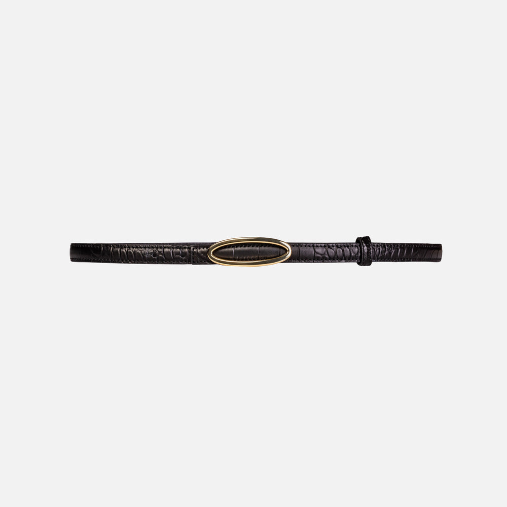 Black Suede Studio Melodie Belt - Black / Gold Hardware | Kith Black / Gold Hardware
