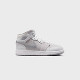 Jordan Air Jordan 1 Mid SE - Summit White / Metallic Silver | Kith Summit White / Metallic Silver