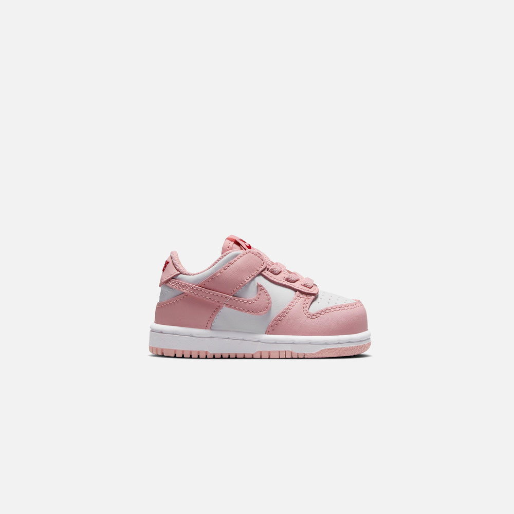 Nike TD Dunk Low - White / Pink Glaze / Pomegranate | Kith White / Pink Glaze / Pomegranate