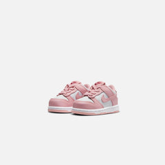 Nike TD Dunk Low - White / Pink Glaze / Pomegranate | Kith White / Pink Glaze / Pomegranate