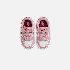 Nike TD Dunk Low - White / Pink Glaze / Pomegranate | Kith White / Pink Glaze / Pomegranate