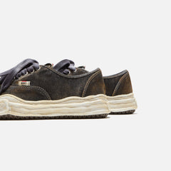 Mihara Yasuhiro Baker Original Sole Washed Denim Low-Top Sneaker - Bla | Kith Black