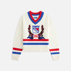 Kith Kids for the New York Rangers V-Neck Lewis Sweater - Sandrift | Kith Sandrift