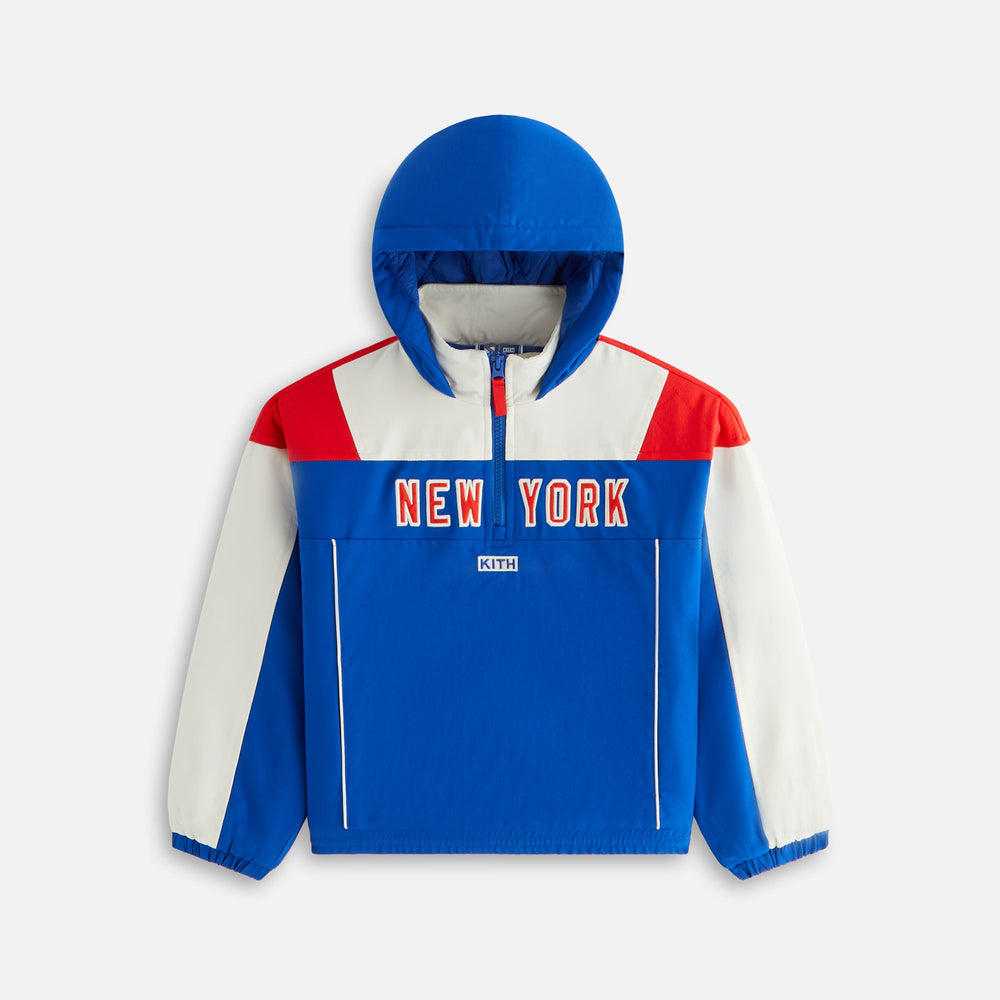Kith Kids for the New York Rangers Quarter Zip Anorak - Cyclone | Kith Cyclone