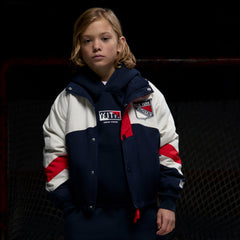 Kith Kids for the New York Rangers Nylon Padded Jacket - Nocturnal | Kith Nocturnal