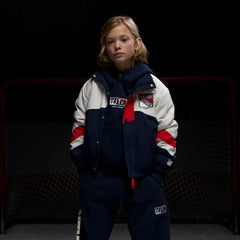 Kith Kids for the New York Rangers Nylon Padded Jacket - Nocturnal | Kith Nocturnal