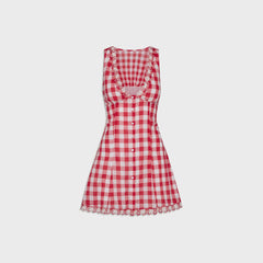 Frankies Bikinis Farm Gauze Mini Dress - Malibu Picnic | Kith Malibu Picnic