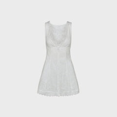 Frankies Bikinis x Bella Hadid Farm Eyelet Mini Dress - Salt Air Eyele | Kith Salt Air Eyelet