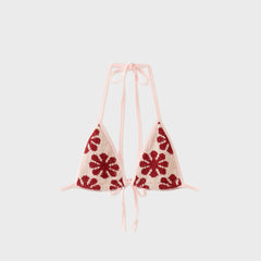 Asta Resort Lio Jacquard Bikini Top - Pink Delilah | Kith Pink Delilah