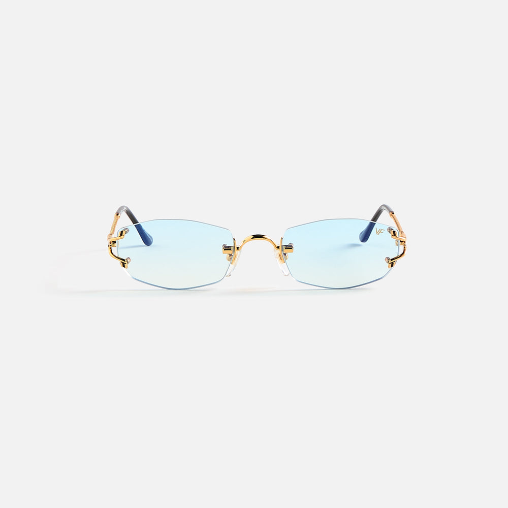 Vintage Frames Aspen Drill Mount 24KT Gold - Blue | Kith Blue