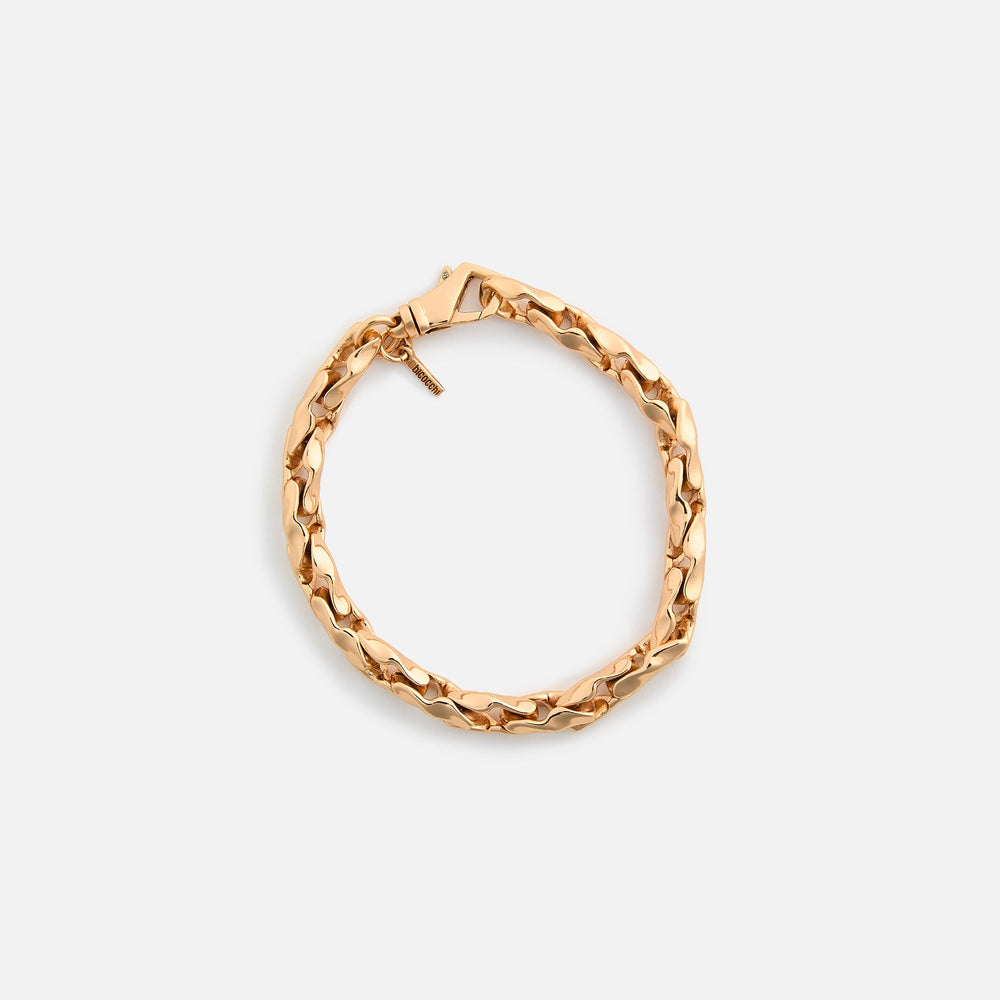 Emanuele Bicocchi Gold Hammered Chain Bracelet (Large) - Gold | Kith Gold