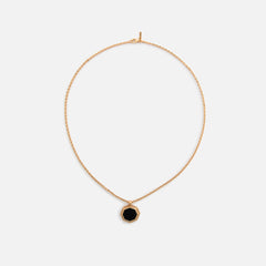 Emanuele Bicocchi Gold Octagon Onyx Amulet Necklace - Gold | Kith Gold