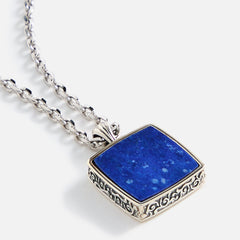 Emanuele Bicocchi Square Lapis Amulet Necklace - Silver | Kith Silver