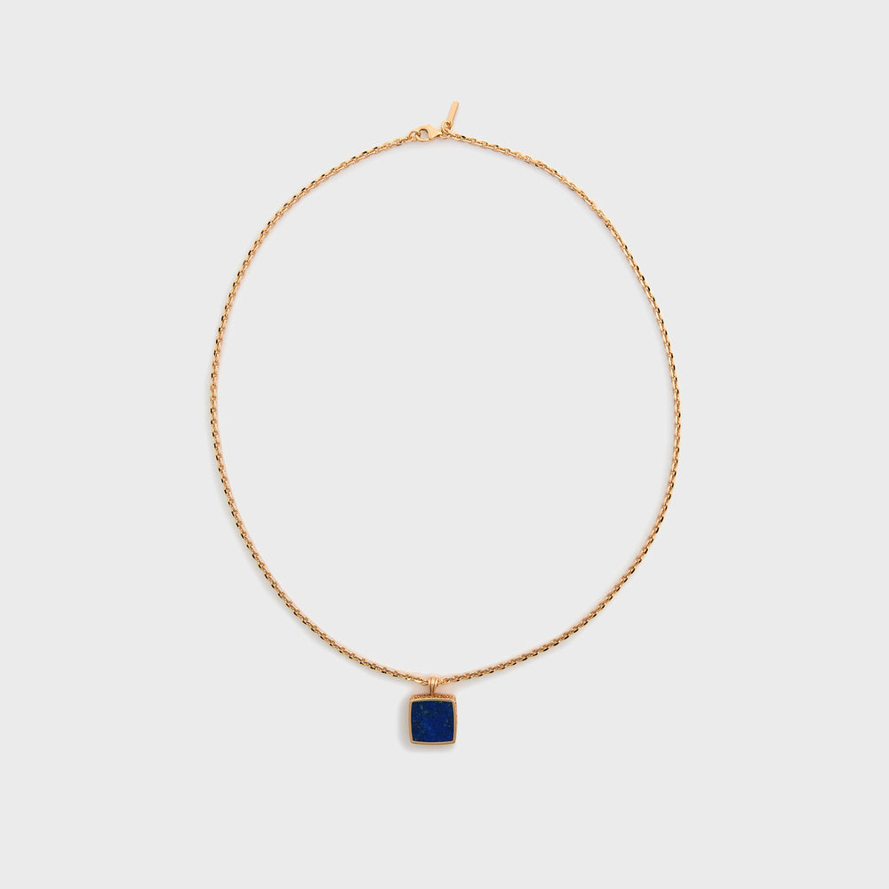 Emanuele Bicocchi Gold Square Lapis Amulet Necklace - Gold | Kith Gold