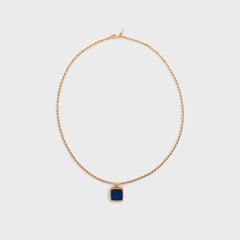 Emanuele Bicocchi Gold Square Lapis Amulet Necklace - Gold | Kith Gold