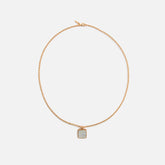 Emanuele Bicocchi Gold Square Mother of Pearl Amulet Necklace - Gold | Kith Gold
