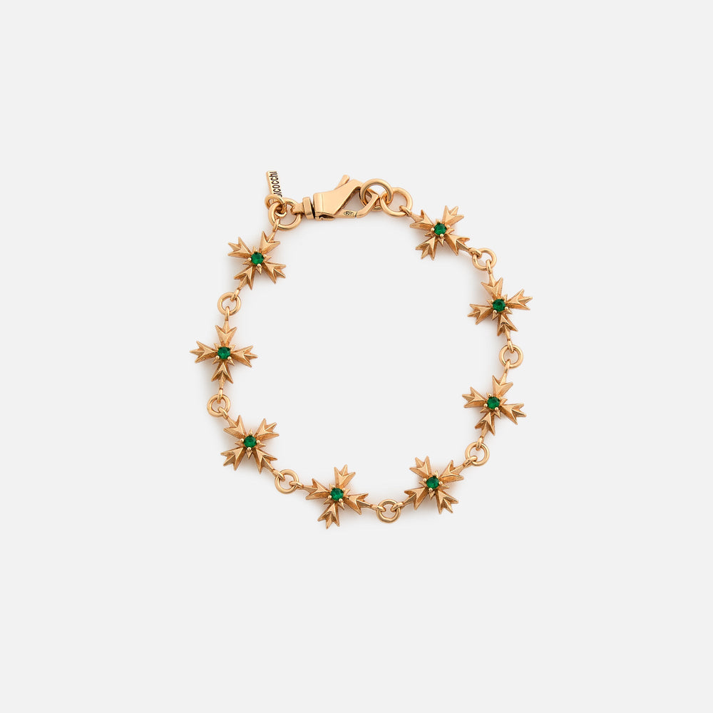 Emanuele Bicocchi Green Zirconia Crest Bracelet - Gold | Kith Gold