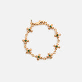 Emanuele Bicocchi Green Zirconia Crest Bracelet - Gold | Kith Gold