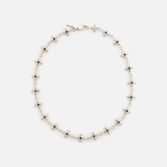 Emanuele Bicocchi Black Zirconia Crest Necklace - Silver | Kith Silver