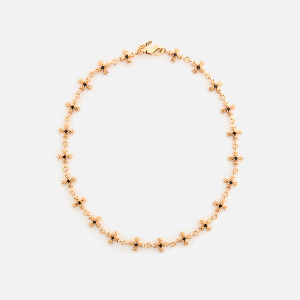 Emanuele Bicocchi Black Zirconia Crest Necklace - Gold | Kith Gold