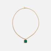 Emanuele Bicocchi Gold Square Malachite Amulet Necklace - Gold | Kith Gold