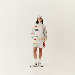 Kith Women Rayne Patched Sweatshort - Light Heather Grey | Kith Light Heather Grey