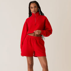 Kith Women Rayne Sueded Sweatshort - Cinnabar | Kith Cinnabar
