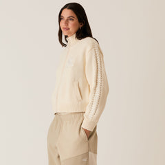 Kith Women Wyler Crest Full Zip Sweater - Sandrift | Kith Sandrift