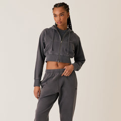 Kith Women Davin Cropped Hoodie - Asteroid | Kith Asteroid