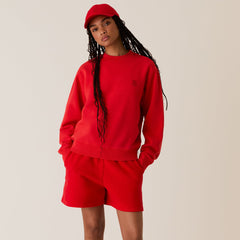 Kith Women Asher Crest Crewneck - Cinnabar | Kith Cinnabar