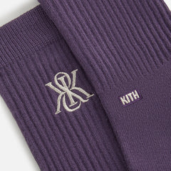 Kith Women Crest Crew Sock - Nightshade | Kith Nightshade