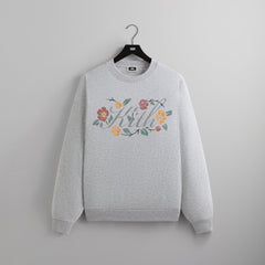 Kith Floral Script Nelson Crewneck - Light Heather Grey | Kith Light Heather Grey