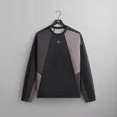 Kith Long Sleeve Panelled Otto Tee - Black | Kith Black