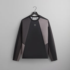 Kith Long Sleeve Panelled Otto Tee - Black | Kith Black