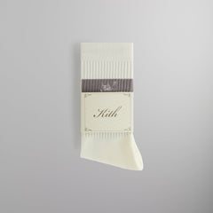 Kith Double Stripe Script Embroidered Cotton Crew Socks - Argon | Kith Argon