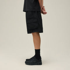 Kith Wrinkle Nylon Evan Cargo Short - Black | Kith Black
