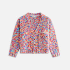 Kith Kids Weirfield Logo Space Dye Cardigan - Fervor | Kith Fervor