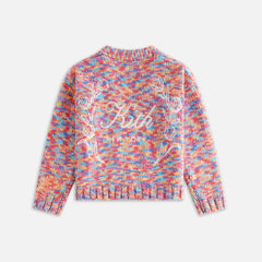 Kith Kids Weirfield Logo Space Dye Cardigan - Fervor | Kith Fervor