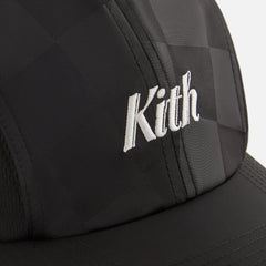 Kith Kids Checkered Satin Camper Cap - Black | Kith Black